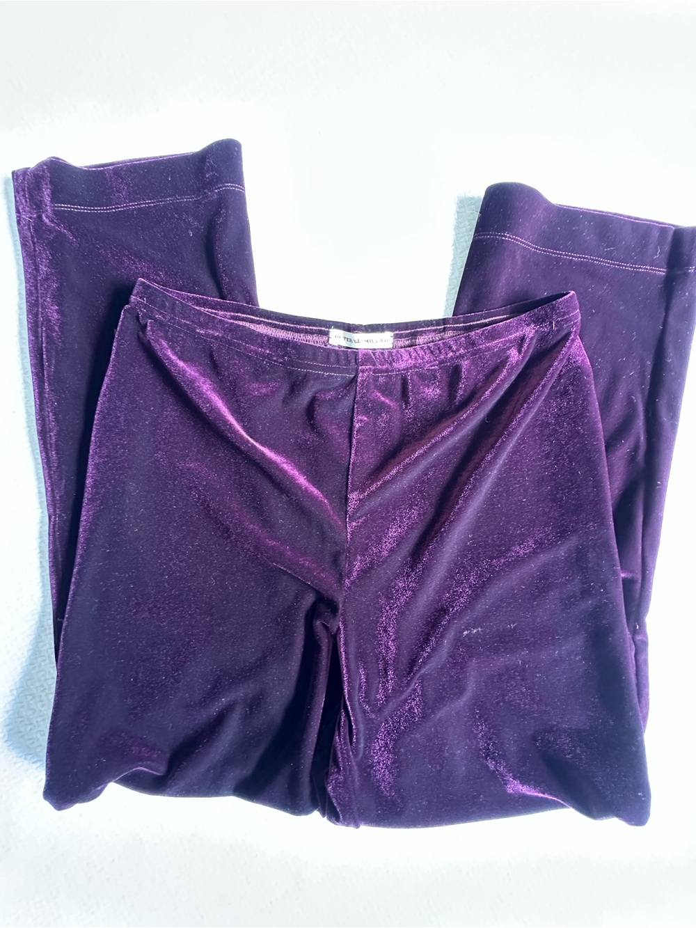 Peter Millar Velvet Pull‑On Leggings – Deep Purple